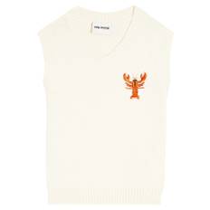 Mini Rodini Wool and cotton sweater vest - white - Y 7-9