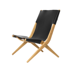 Saxe Chair - Olieret eg / Sort læder Lænestole - Møbler