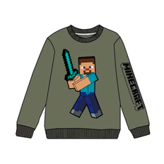Minecraft Steve langærmet trøje (6-12år) 8 år (128 cm)
