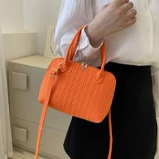 Womens SpringSummer New Korean Style Fashion Vintage Seashell Tote Bag Simple ShoulderCrossbody Bag - Orange - one-size