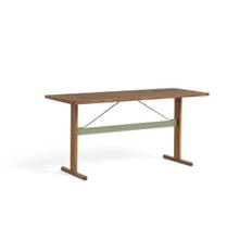 HAY Passerelle High Table 200x80x95 cm - Walnut/Thyme Green Crossbar