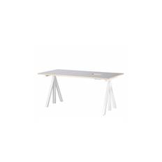 String Height-adjustable Work Desk 160, Bordplade Grå linoleum