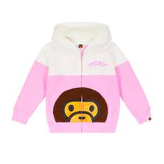 BAPE Kids Baby MiloÂ® cotton zip-up hoodie - multicoloured - Y 7