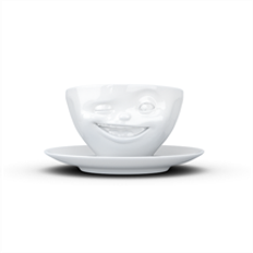 Tassen - Kaffekop, Winking ansigt, hvid