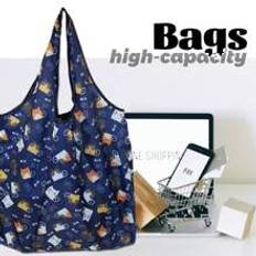 Cat Bag Womens Tote Bag Supermarket Bag  Pc Vegetable Tote Bag Beach Tote Waterproof Tote Hand Bag For Womens Hand Bags Nylon Miss Shopping Bag Extra  - Navy Blue