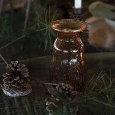 Ib Laursen Hyacinth Vase Pebbled Glass Amber
