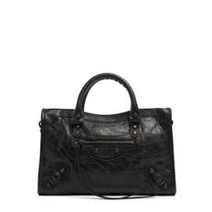 Small Le City Arena Storico Leather Bag - Black