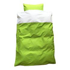 Junior sengetøj - Hvide stjerner - Grøn