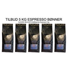 Kaffebønner Espresso Alegre DELICATO 5 kg -30%