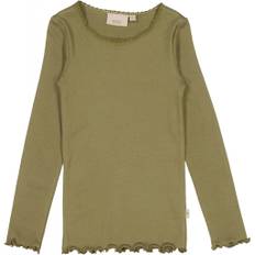 WHEAT® - Langærmet Blonde Rib T-shirt - winter moss - Str 128