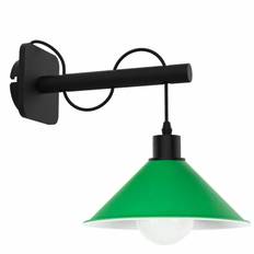 Moderne retro grøn kegleformet metal væglampe