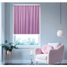 Lyserøde bølgede gardiner lyserød rullegardin