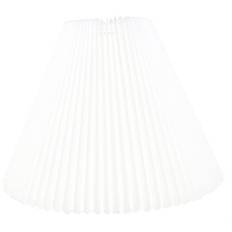 Lampeskærm med runde kanter Plissé 9,5x18x25 Hvid plastik KP