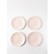 Set of four Waves ceramic dinner plates