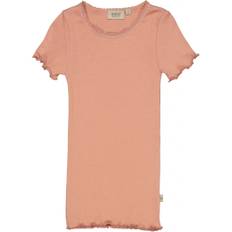 WHEAT® - Kortærmet Blonde Rib T-shirt - cameo brown - Str 152