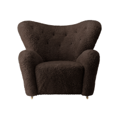 Den Trætte Mand - Fåreskind - Natur eg / Espresso Lænestole - Møbler