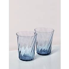 Concave glas - æske med 2⼁Swirl - Atlantic Blue - 250 ml