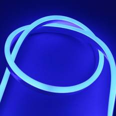 Blå 8x16 Neon Flex LED Strip - 8W/m, vandtæt, 230V