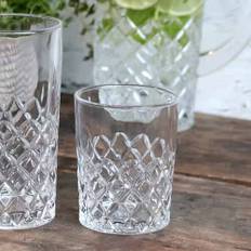 Chic Antique Glass with Diamond Cut Lorient