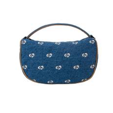 Hvisk Taske Crossbody Håndtaske Tate Denim Embroidered Navy Blue