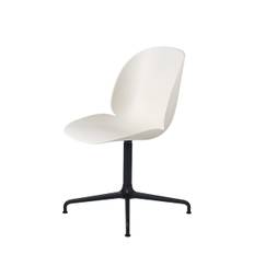 GUBI | Beetle Meeting Chair– Un-Upholstered - Alabaster White, 4-Star Base