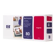 HP 80 - 17 ml - magenta - printhoved med renser - for DesignJet 1050c, 1050c plus, 1055cm, 1055cm plus