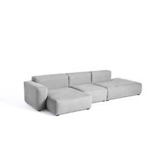 Hay Mags Sofa Soft 3 Seater Comb. 4 Left Low Linara 443 - 3 personers sofaer Bomuld Grå - 102148-625-443