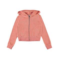 Molo velour zip hoodie, Milla, burntcoral - 110 - 5år