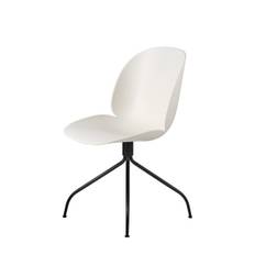 GUBI | Beetle Meeting Chair– Un-Upholstered - Alabaster White, Swivel Base