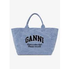 Ganni Shopper XXL Washed Light Blue Vintage