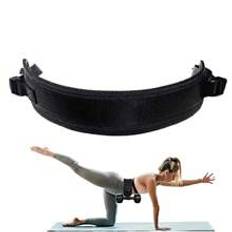 Yoga Hip Bridge Belt With Resistance Band  Dumbbell For Glute Training - Black - one-size