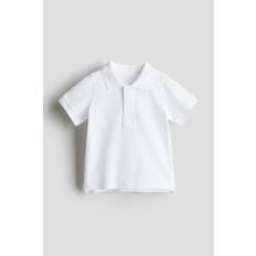 Baby - Hvid Poloshirt i bomuldspiqué