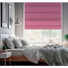 Mørke pink striber master bedroom rullegardin