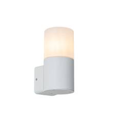 Moderne udendørs væglampe hvid med opal skærm IP44 - Odense - Hvid
