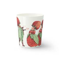 Design House Stockholm Elsa Beskow Krus 28 Cl Strawberry Family - Kaffekopper Benporcelæn Hvid - 2094-0100