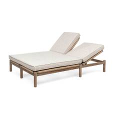 Double sunlounger Mieke incl. wheels - Limonta Cico 7 Quick dry foam