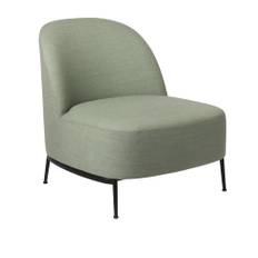 Gubi - Sejour Lounge Chair, Fully upholstered, Black Semi Matt Base