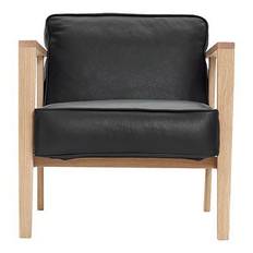 Andersen Furniture - LC1 Lænestol Sort Læder Hvidpigmenteret Eg