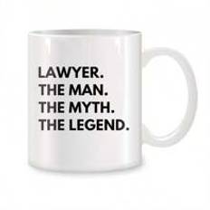 Pc  Oz Funny Lawyer The Man Myth  Birthday Law Students Judge Gifts Novelty White Coffee Mugs Cups - White - 320ml