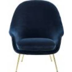 GUBI Bat Lounge Chair High Back 39 cm - Brass Semi Matt Velvet