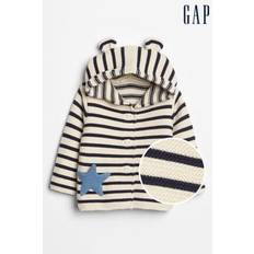Gap Navy Stripe Heart Garter Hoodie Cardigan (Newborn - 24mths)