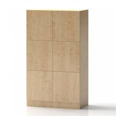 Lockers Fifty - With 6 doors, Farve Birk, Lås Nej