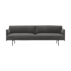 Muuto Outline sofa 3-pers. læder Grace leather Camel-sorte ben