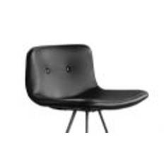 Bent Hansen Primum Bar Stool High SH: 79 cm - Zenzo 2 207 Black Leather/Stainless Steel