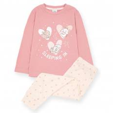 Disney Girls Sleeping In Long Pyjama Set - 7-8 Years / Pink