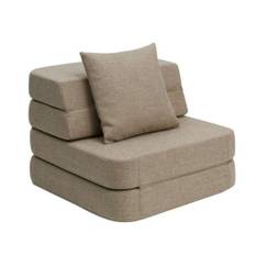 By KlipKlap - Klip klap KK 3 Fold Sofa Single Soft - Børnesofa - Sand W. Sand - H36 x B70 x L70 cm