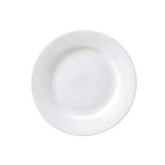 SuperWhite porcelæn tallerken med fane Ø26cm hvid