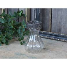 Hyacintvase med sølv dekor – Chic Antique
