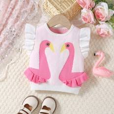 Baby Girl SpringSummer New Cute Animal Pattern Ruffled Sweater Vest - Multicolor - 6-9M,9-12M,12-18M,18-24M,2-3Y