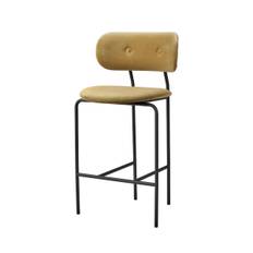 GUBI | Coco Counter Chair Fully Upholstered - Velvet, Gubi (294 Grey Green, Standard)